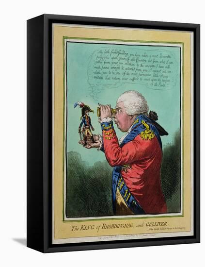The King of Brobdingnag and Gulliver, Published by Hannah Humphrey in 1803-James Gillray-Framed Stretched Canvas