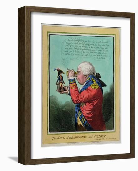 The King of Brobdingnag and Gulliver, Published by Hannah Humphrey in 1803-James Gillray-Framed Giclee Print