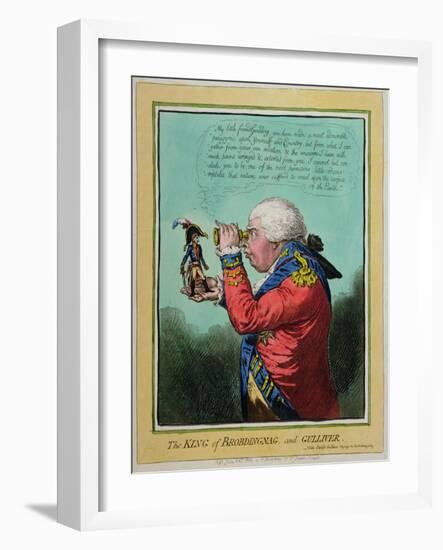 The King of Brobdingnag and Gulliver, Published by Hannah Humphrey in 1803-James Gillray-Framed Giclee Print