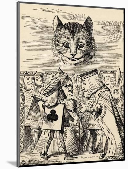 The King of Hearts Arguing with the Executioner, from 'Alice's Adventures in Wonderland' by Lewis…-John Tenniel-Mounted Giclee Print