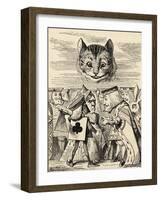 The King of Hearts Arguing with the Executioner, from 'Alice's Adventures in Wonderland' by Lewis…-John Tenniel-Framed Giclee Print