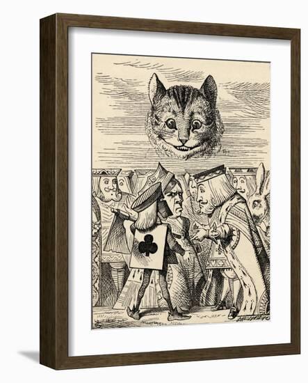 The King of Hearts Arguing with the Executioner, from 'Alice's Adventures in Wonderland' by Lewis…-John Tenniel-Framed Giclee Print