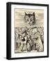 The King of Hearts Arguing with the Executioner, from 'Alice's Adventures in Wonderland' by Lewis…-John Tenniel-Framed Giclee Print