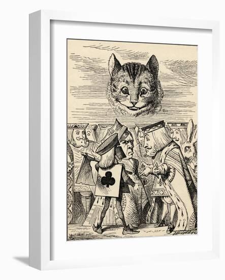 The King of Hearts Arguing with the Executioner, from 'Alice's Adventures in Wonderland' by Lewis…-John Tenniel-Framed Giclee Print