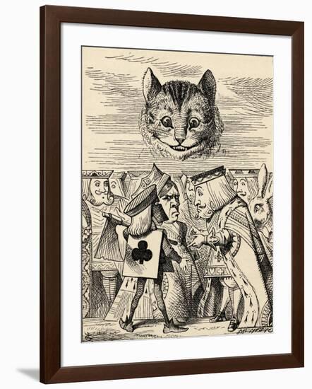 The King of Hearts Arguing with the Executioner, from 'Alice's Adventures in Wonderland' by Lewis…-John Tenniel-Framed Giclee Print