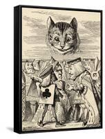 The King of Hearts Arguing with the Executioner, from 'Alice's Adventures in Wonderland' by Lewis…-John Tenniel-Framed Stretched Canvas