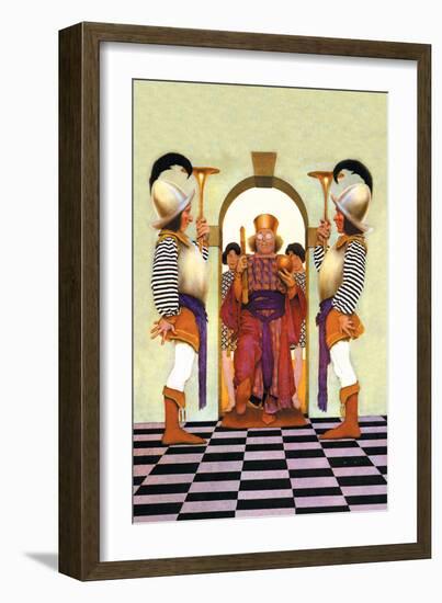 The King of Hearts-Maxfield Parrish-Framed Art Print