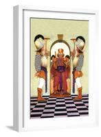 The King of Hearts-Maxfield Parrish-Framed Art Print