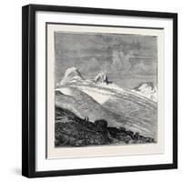 The King of Italy's Hunting Quarters in the Aosta Valley: Foot of the Glacier of Moncarné-null-Framed Giclee Print