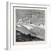 The King of Italy's Hunting Quarters in the Aosta Valley: Foot of the Glacier of Moncarné-null-Framed Giclee Print