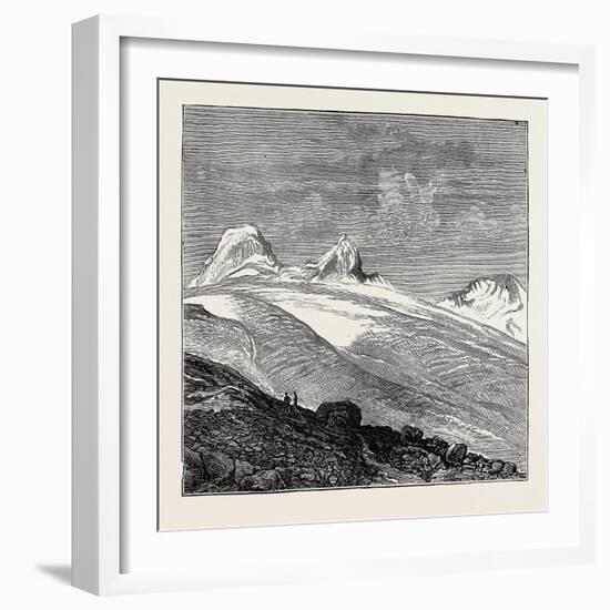 The King of Italy's Hunting Quarters in the Aosta Valley: Foot of the Glacier of Moncarné-null-Framed Giclee Print