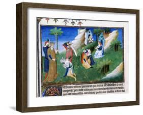 The King of Kashmir Dispenses Justice, Late 13th Century-null-Framed Giclee Print