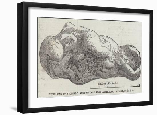 The King of Nuggets, Lump of Gold from Australia-null-Framed Giclee Print