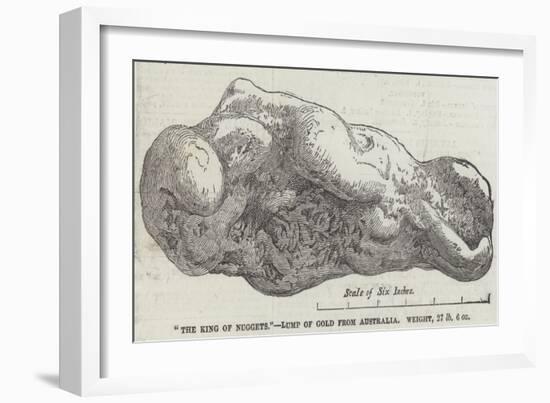 The King of Nuggets, Lump of Gold from Australia-null-Framed Giclee Print