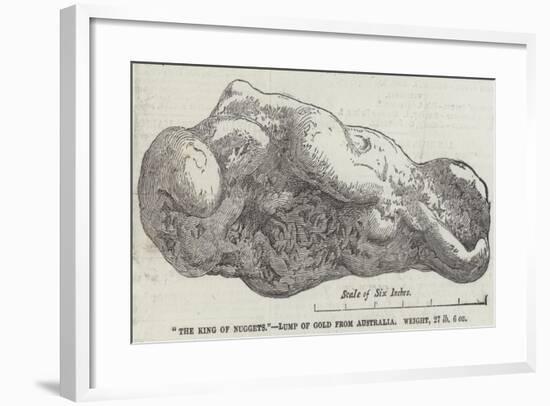 The King of Nuggets, Lump of Gold from Australia-null-Framed Giclee Print