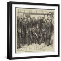 The King of Portugal Visiting HMS Challenger at Lisbon-Godefroy Durand-Framed Giclee Print