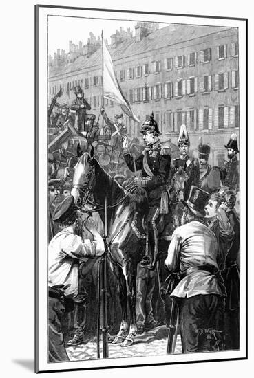The King of Prussia Addressing the Berliners, 1848-William Barnes Wollen-Mounted Giclee Print