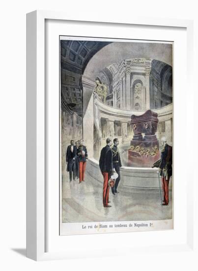 The King of Siam at the Tomb of Napoleon I, Paris, 1897-Henri Meyer-Framed Giclee Print
