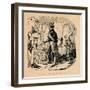 'The King of Sicily and his Household',-John Leech-Framed Giclee Print