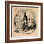 'The King of Sicily and his Household',-John Leech-Framed Giclee Print