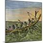 The King of the Ashantees at Sea in His State Canoe-Ernest Henry Griset-Mounted Giclee Print