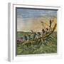 The King of the Ashantees at Sea in His State Canoe-Ernest Henry Griset-Framed Giclee Print