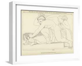 The King of the Lestrigens Seizing One of the Companions of Ulysses-John Flaxman-Framed Giclee Print