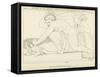 The King of the Lestrigens Seizing One of the Companions of Ulysses-John Flaxman-Framed Stretched Canvas