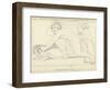 The King of the Lestrigens Seizing One of the Companions of Ulysses-John Flaxman-Framed Giclee Print