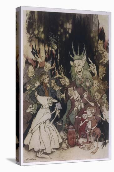 The King of the Trolls-Arthur Rackham-Stretched Canvas