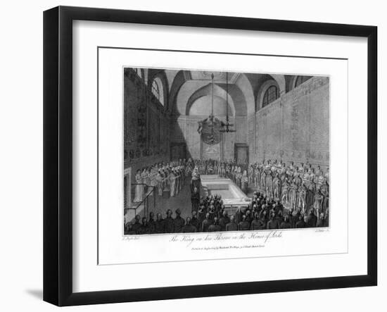 The King on His Throne in the House of Lords, London, 1804-James Fittler-Framed Giclee Print