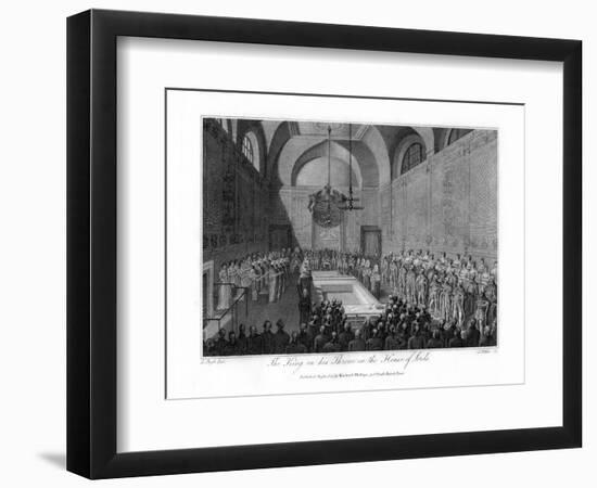 The King on His Throne in the House of Lords, London, 1804-James Fittler-Framed Giclee Print