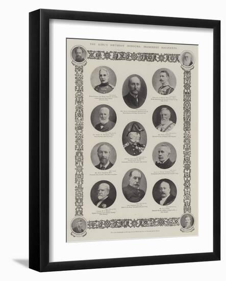 The King's Birthday Honours, Prominent Recipients-null-Framed Giclee Print