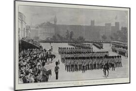 The King's Birthday in London, the March Past after the Trooping of the Colours at the Horse Guards-Frederic De Haenen-Mounted Giclee Print