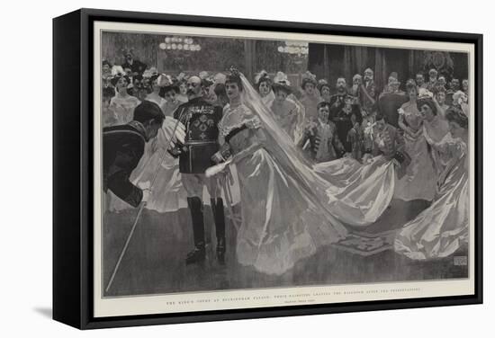 The King's Court at Buckingham Palace, their Majesties Leaving the Ballroom after the Presentations-Frank Craig-Framed Stretched Canvas