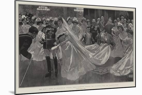 The King's Court at Buckingham Palace, their Majesties Leaving the Ballroom after the Presentations-Frank Craig-Mounted Giclee Print