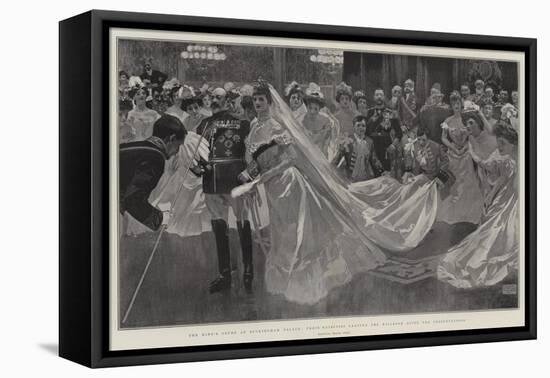 The King's Court at Buckingham Palace, their Majesties Leaving the Ballroom after the Presentations-Frank Craig-Framed Stretched Canvas