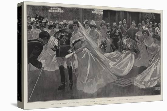 The King's Court at Buckingham Palace, their Majesties Leaving the Ballroom after the Presentations-Frank Craig-Stretched Canvas