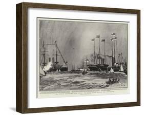 The King's Departure from Cowes, the Royal Yacht Leaving for Portsmouth-Charles Edward Dixon-Framed Giclee Print