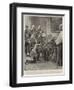 The King's First Privy Council, the Duke of York Kissing His Majesty's Hand-Henry Marriott Paget-Framed Giclee Print