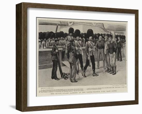 The King's Guard Landing at the South-Western Pier, East Cowes-Charles Edwin Fripp-Framed Giclee Print