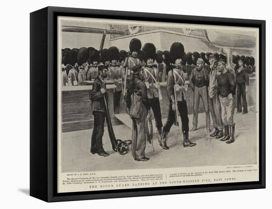 The King's Guard Landing at the South-Western Pier, East Cowes-Charles Edwin Fripp-Framed Stretched Canvas