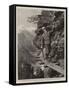 The King's Highway in Tibet-Robert Barnes-Framed Stretched Canvas