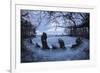 The King's Men in Snow, the Rollright Stones, Near Chipping Norton-Stuart Black-Framed Photographic Print