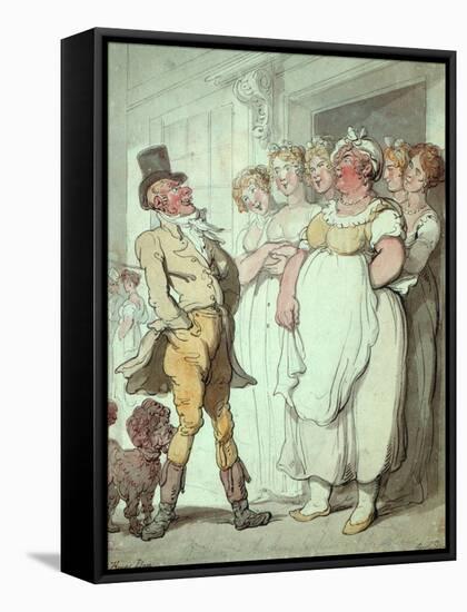 The King's Place-Thomas Rowlandson-Framed Stretched Canvas