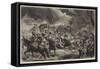 The King's Rescue-Sir John Gilbert-Framed Stretched Canvas