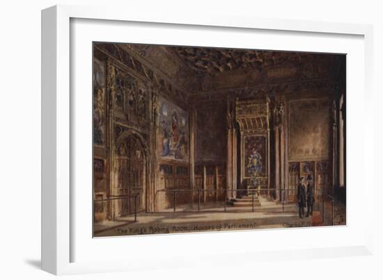 The King's Robing Room, Houses of Parliament-Charles Edwin Flower-Framed Giclee Print