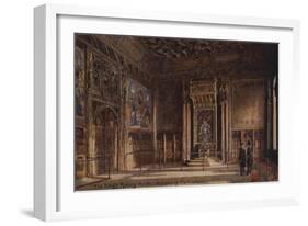 The King's Robing Room, Houses of Parliament-Charles Edwin Flower-Framed Giclee Print