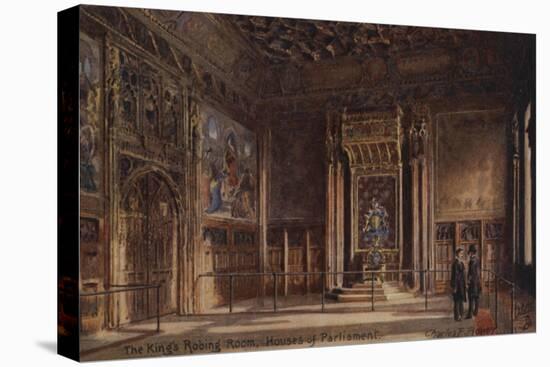 The King's Robing Room, Houses of Parliament-Charles Edwin Flower-Stretched Canvas