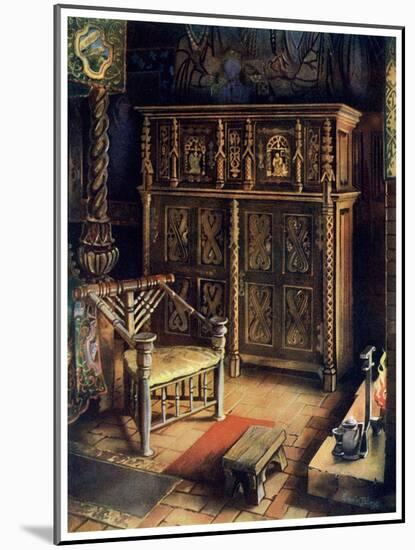 The 'King's Room' Oxburgh Hall, Norfolk, 1910-Edwin Foley-Mounted Giclee Print